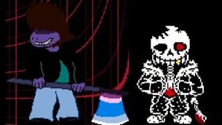 OTHERSIDE failed gameplay+[Unitale,cyf] Horrorfell genocide sans fight (Undertale+Deltarune FanGame)