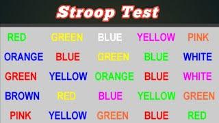 The stroop test | how fast is your brain ?