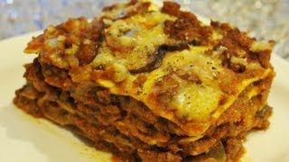 Homemade Lasagna & San Pellegrino : ASMR / Mukbang ( Eating Sounds )