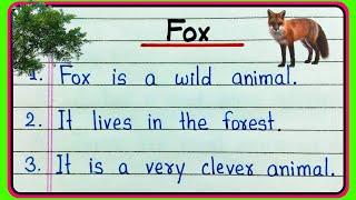 10 lines on fox essay in English | Fox essay in English 10 lines | Few lines about Fox | Fox essay