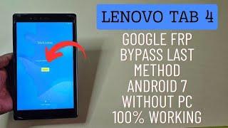 Lenovo Tab 4 Google Frp Bypass At Home | Lenovo Tb-8504f Frp Reset Without Pc