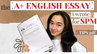 reading my ACTUAL A+ ENGLISH SPM ESSAY & English SPM ESSAY tips | free tips PDF