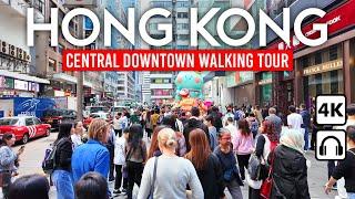 HONG KONG  4K Walking Tour 2024 | Central District & Nathan Road Shopping Street