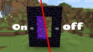 Minecraft: AUTOMATIC NETHER PORTAL On & Off  Nº1 | Java & Bedrock edition