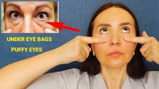 Massage for UNDER EYE BAGS, Puffy eyes, dark circles, swollen eyes