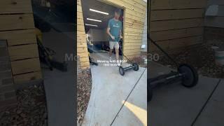 Using a $130 reel mower on my lawn. Worth it? ️ #lawn #diy #reelmower