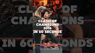 Clash of Champions 2016 in 60 seconds #wwe #wrestling #shorts