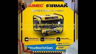 sumec firman generator call us now for any sizes.... 08121214657