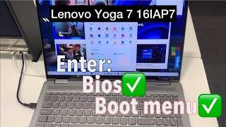 Lenovo Yoga 7 16IAP7 - How To Enter Bios (UEFI) & Boot Menu Options