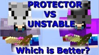 PROTECTOR VS UNSTABLE DRAGON ARMOR (Comparison) - Hypixel Skyblock