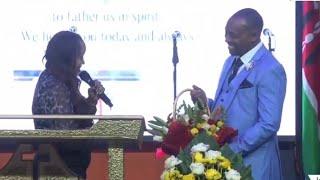 See how Rev Joy Benson surprised Bishop Ben Kiengei in church