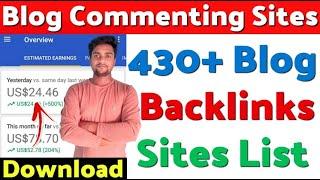 430+ Instant Approval Blog Commenting Sites List 2021 | Dofollow Backlinks | Blog Commenting Sites