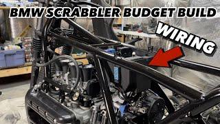 BMW K1100 SCRAMBLER BUDGET BUILD: wiring and FIRST START!