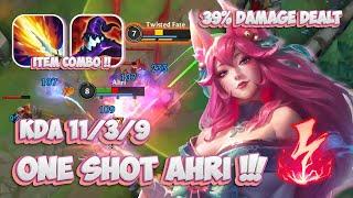 11 KILL !! One Shot Spirit Blossom Ahri Gameplay // Wild Rift (Build + Runes)