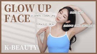 10 MIN K-BEAUTY GLOW UP FACE EXERCISES l Effective Routines to Slim Down Face (No Surgery)