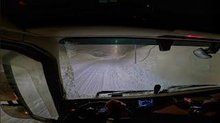 Snowstorm in Southern Norway 17.01.2024 POV Truck Driving Norway 4K60