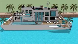 Плавучий дом симс 3  floating houses with basement floating house sims 3 like Build in Russia Moscow