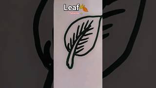 easy drawing of leaf step by step for kids #sapna's creation