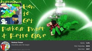 AndersonPlays Roblox [️RETRO] Slap Battles - How To Get Retro Glove & Parkour Pwner Badge