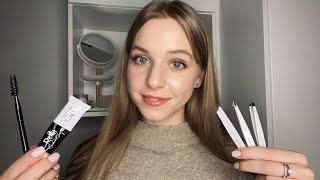 АСМР Коррекция и окрашивание бровей. Шепот. Ролевая игра | ASMR Doing Your Eyebrows 