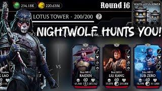 Cos NightWolf | White Lotus Tower Boss Battle 200 & 170, 180, 190 195 Fight + Reward MK Mobile