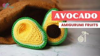 #012 | How to crochet an amigurumi Avocado | Crochet amigurumi Fruits | Free Pattern | AmiguWorld