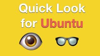 Quick Look for Ubuntu 24 LTS