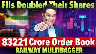 RS 83221 Crore Order Book | FIIs Double their Shares | Railway Multibagger | @realscalpervipul