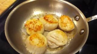 Chef Anthony Pino Seared Scallops with Creamed Corn & Oranges