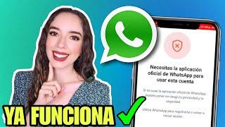 Como SOLUCIONAR ERROR DE Whatsapp Estilo Iphone y WhatsApp plus  Necesitas la aplicación oficial