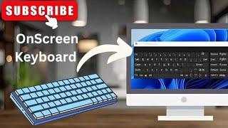 How to open an on-screen keyboard using a short cut key | Enable on-screen keyboard