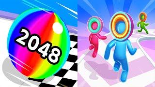 Ball Run 2048 VS Layer Man 3D - All Levels Gameplay Android iOS Ep 1