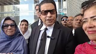 Former Prime Minister Imran Khan's Sister Noreen Niazi and Lawyer Salman Akram Raja Media Talk