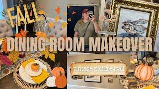 VINTAGE PICTURE WALL + FALL DECOR | DINING ROOM MAKEOVER