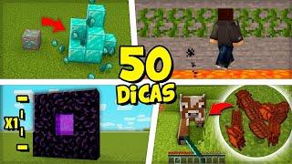 ️ 50 DICAS de SOBREVIVÊNCIA no MINECRAFT SURVIVAL! - Aprenda a Jogar!