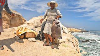 Increíble lo que Este Hombre capturo con Cangrejo vivo Pesca de chitas y cocina en el Mar