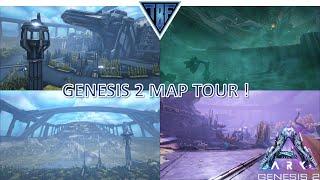 Genesis Part 2 Map Tour - Is this Ark's biggest map - some cool secrets - Ark Survival Evolved Map