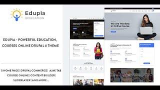 Edupia - Powerful Education, Courses Online Drupal 9 & Drupal 10 Theme - Existing Installtion