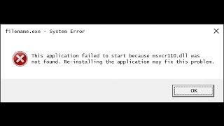 How to fix MSVCP110.dll   MSVCR110.dll   VCOMP110.DLL error Windows 10 Flatout 4 Faster fix