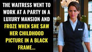 THE WAITRESS WAS PARALYZED WHEN SHE SAW HER CHILDHOOD PHOTO IN A BLACK FRAME IN THE MANSION...