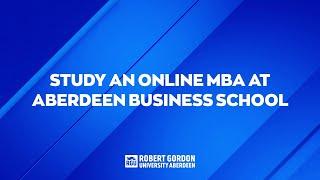 Study an MBA at RGU