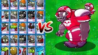 PVZ 1 Hybrid Challenge - Hypno Football Gargantuar Vs All Hybrid Zombies - Who Will Win?