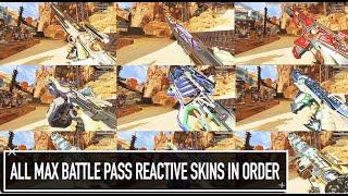 ALL TIER 100 & 110 Max Battle Pass Reactive Skins In ORDER From Season 1-16 Apex Legends (2023)