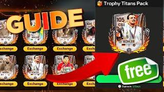 WOW!! Free 105 TROPHY TITANS IN FC MOBILE 25