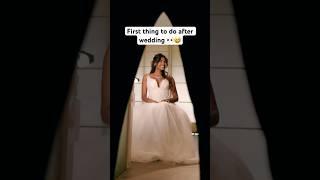 First thing to do after wedding  #couple #wedding #funny