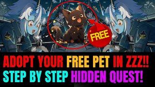 HOW TO GET YOUR FREE PET Inky Cat In Zenless Zone Zero! | NEW Hidden Quest!!!