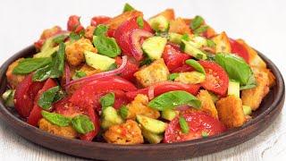 Panzanella – Famous Italian Tomato & Bread Salad! Recipe by Always Yummy!