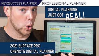 OneNote Surface Pro Digital Planner | Works with iPad, Note 20 and More!