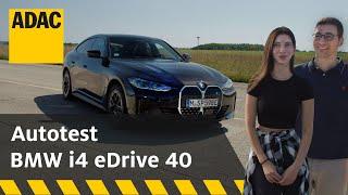 BMW i4 eDrive 40 – Die Reichweite des schnittigen Elektroautos überzeugt im ADAC Autotest