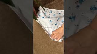 Трусы Pure comfort / белые хб с голубыми цветами